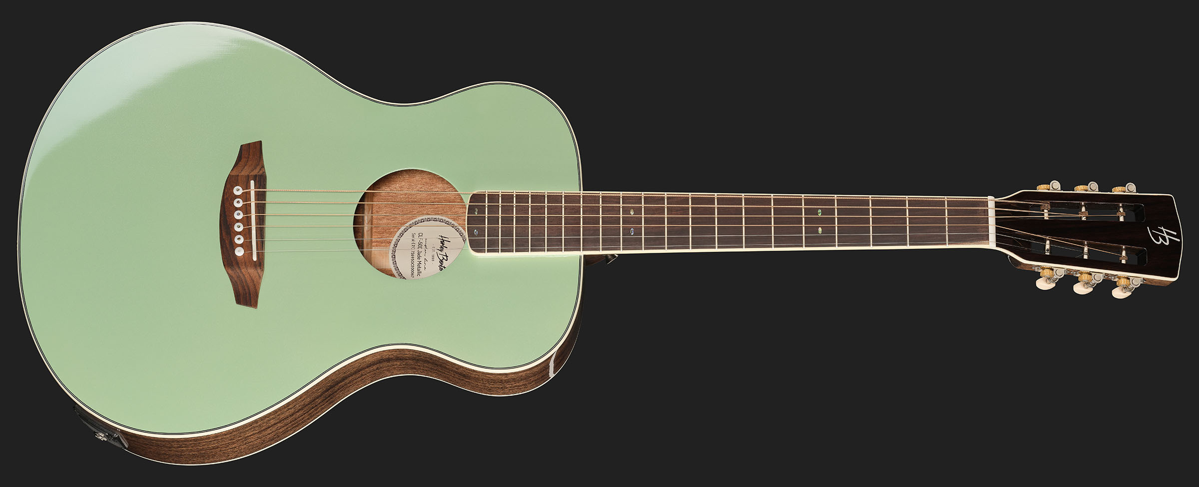 Harley Benton CLF-50E Parlor Metallic: the compact-bodied acoustic has been launched with a range of metallic finishes.