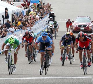 The sprint for second-place was taken by Tyler Farrar (Garmin Sharp) followed by Hushovd and Sagan