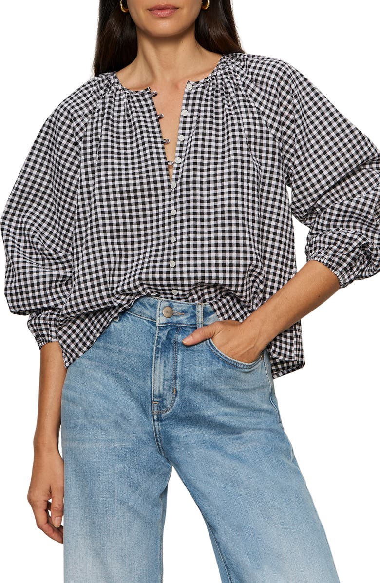 Perfect Gingham Button-Up Top