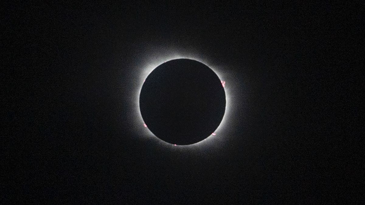 The total solar eclipse as seen from Puc&oacute;n, southern Chile, on Dec. 14, 2020.