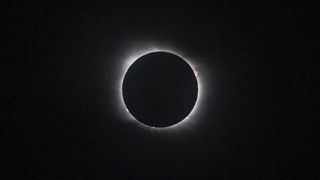 Total solar eclipse as seen from Pocon, southern Chile, on December 14, 2020.