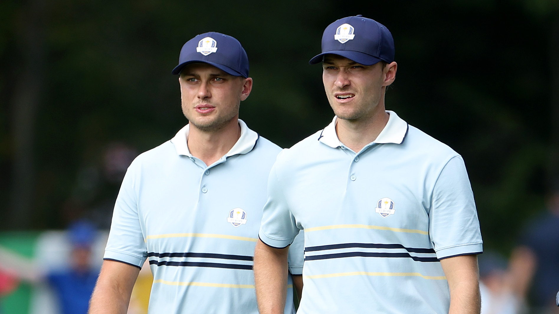 Ludvig Aberg and Rasmus Hojgaard at Bethpage