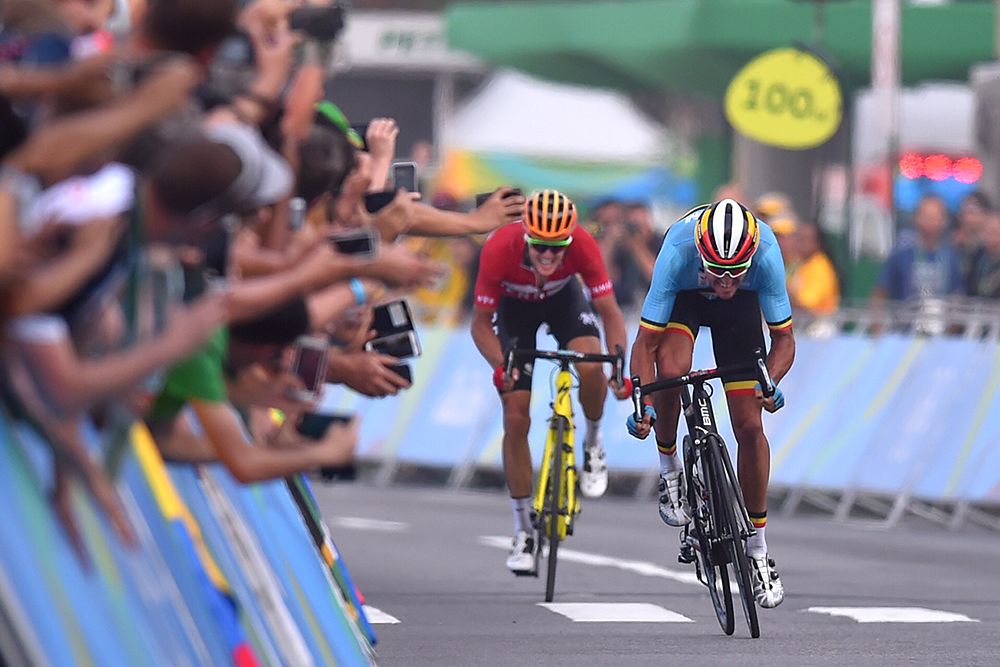 Greg Van Avermaet (Belgium) on his way to winning the gold medal at Rio Olympics