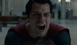 Man of Steel Superman anguished at the death of Zod