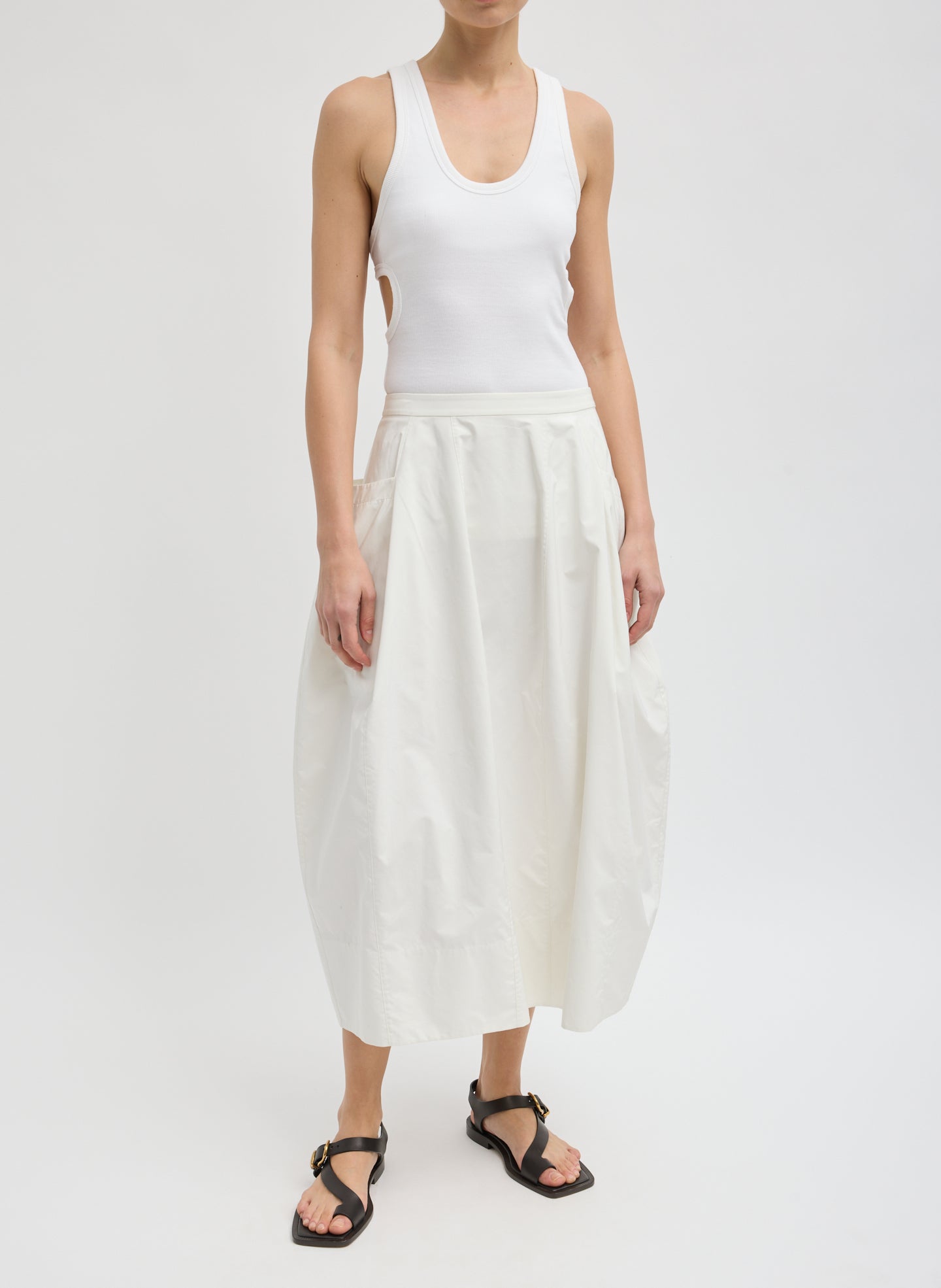 Nylon Lantern Skirt - White / 00s / T000nw5285