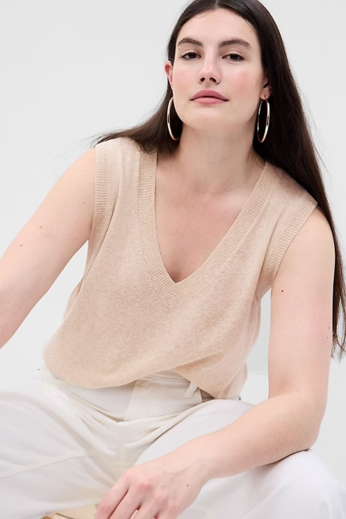 Gap Linen-Blend Sweater Vest