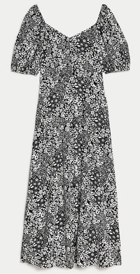 Printed Sweetheart Neckline Midi Tea Dress | $57/£45 | M&amp;S&nbsp;