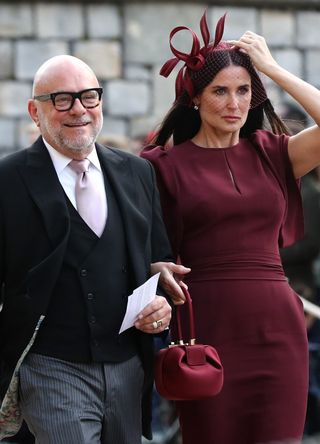 Demi Moore at the wedding of Princess Eugenie and Jack Brooksbank