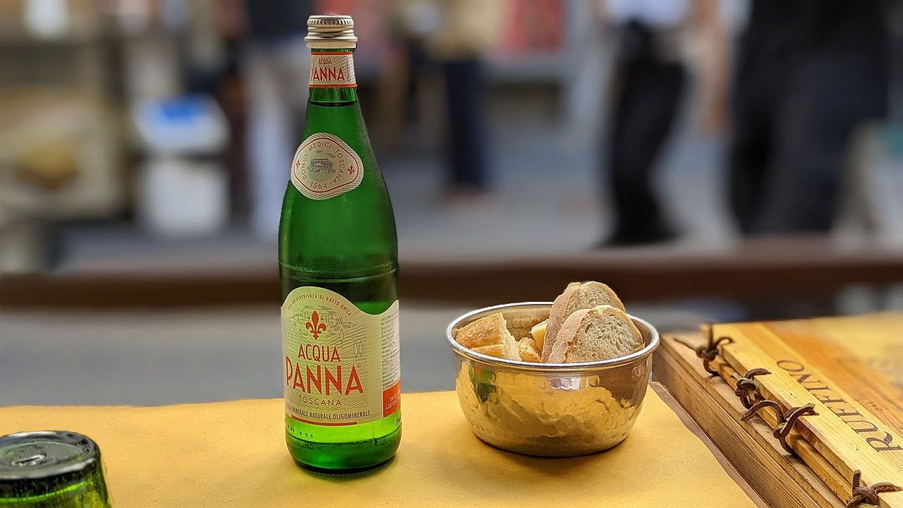 Bottled water and bread bowl edited