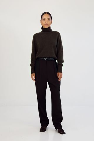 Gigi Turtleneck Sweater, Chocolate