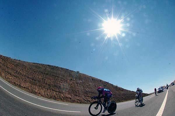 A three-man team time trial under Spanish sun? Getting three riders at the same spot is a rather rare occurrence but it does happen. Apparently.