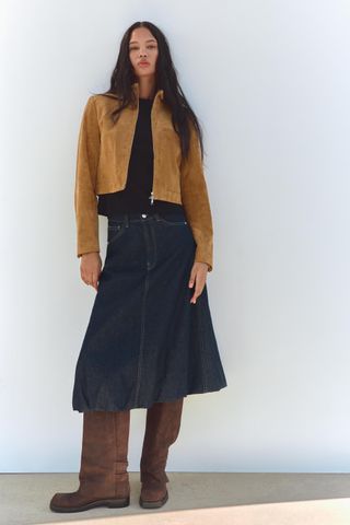 Trf Denim Balloon Skirt