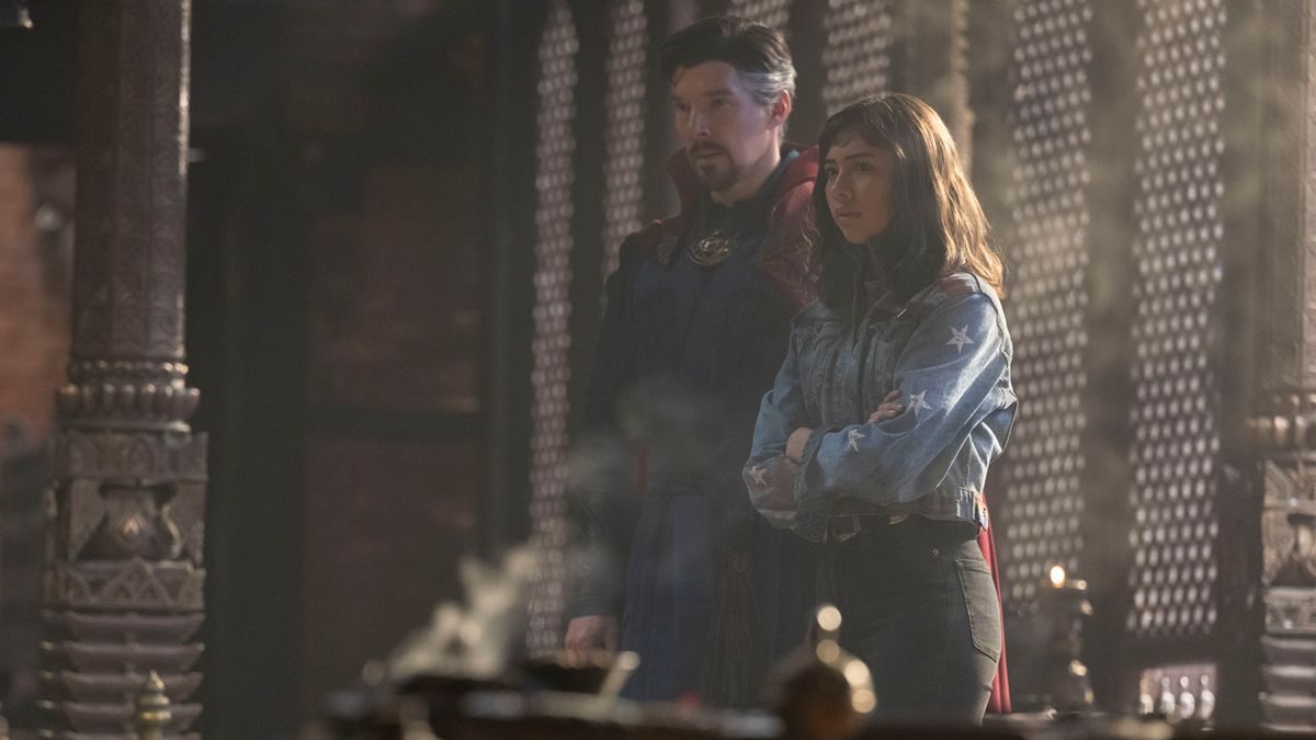 Doctor Strange and America Chavez in Doctor Strange in the Multiverse of Madness