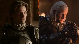 Jaime Lannister in Game of Thrones Season 1x01 and Daemon Targaryen in House of the Dragon Season 2x01