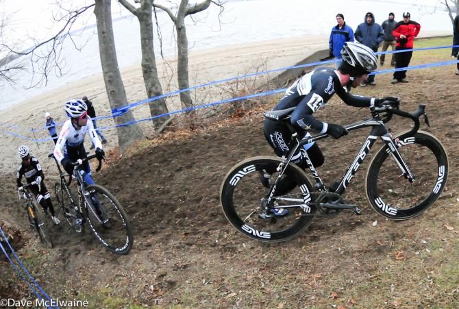 Nick Keough (Keough Cyclocross) took a turn at the front early in the race.