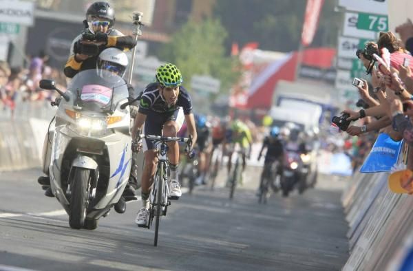 Benat Intxausti (Movistar) comes home in second place.