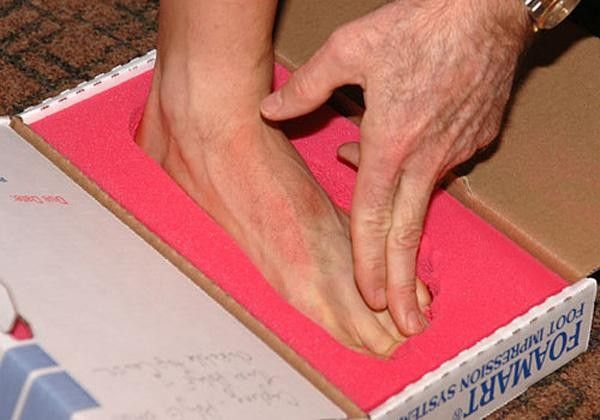 A closer look at the 3D mold of Sauser's foot
