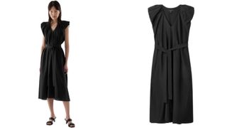 Cos Draped Belted Dress