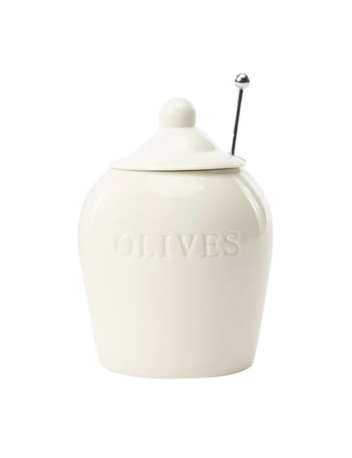 Olive Stoneware Jar