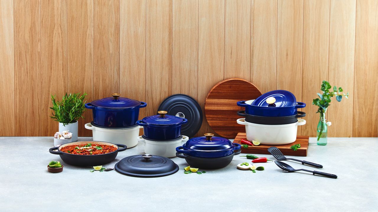 Collection of cast iron cookware