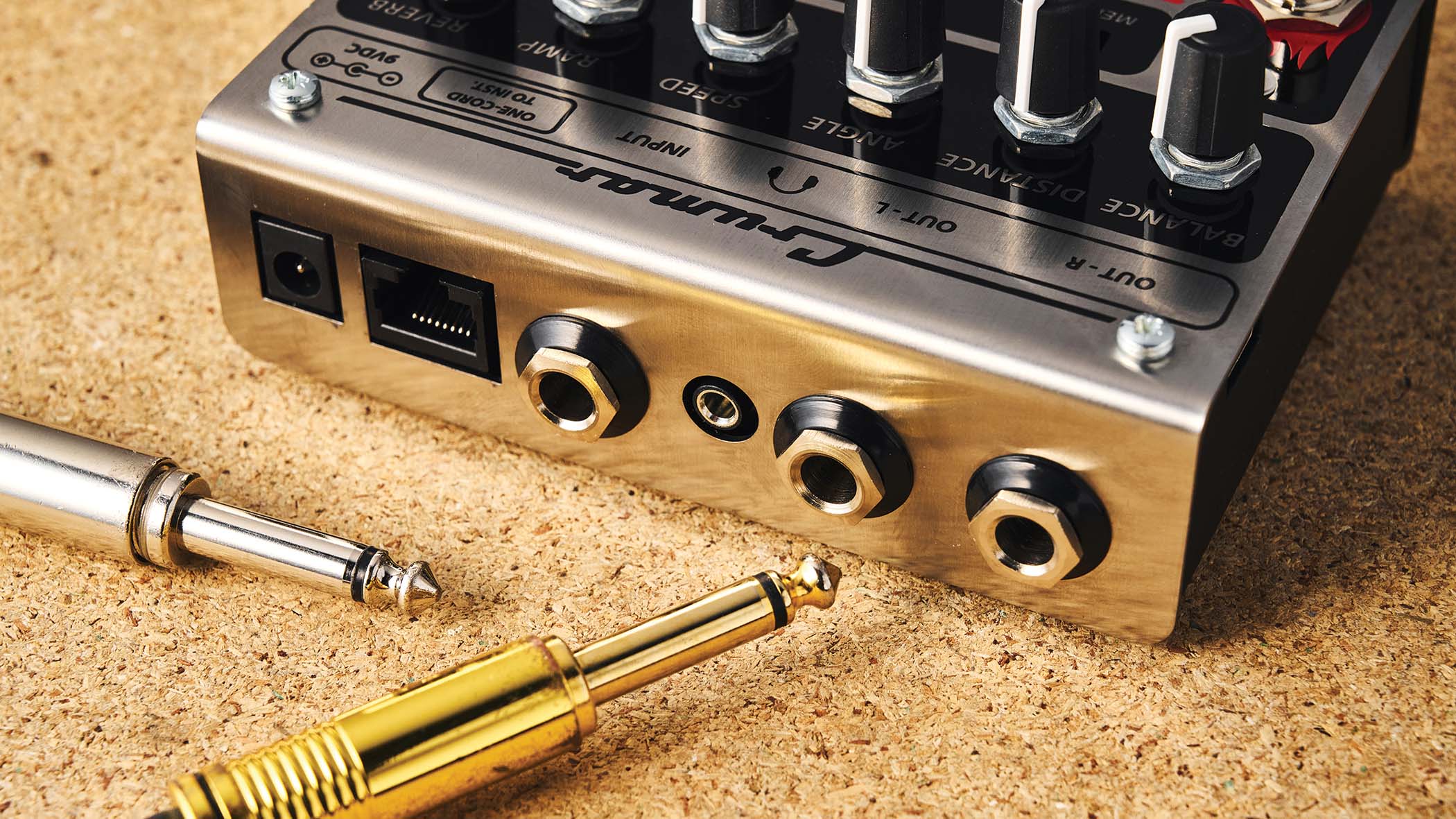 The Crumar Burn is a rotary speaker emulator that is designed for keyboards but works just fine for guitar &amp;ndash; it has a brushed metal chassis with black dials and control panel