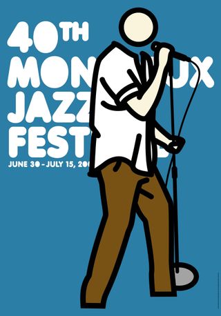 Montreux Jazz Festival poster 2006 © Artwork by Julian Opie (blue)
