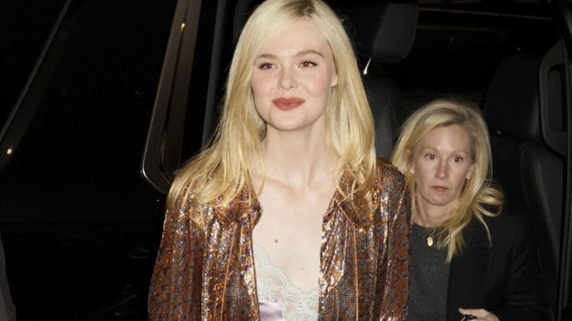 Elle Fanning Polka Dot Skirt