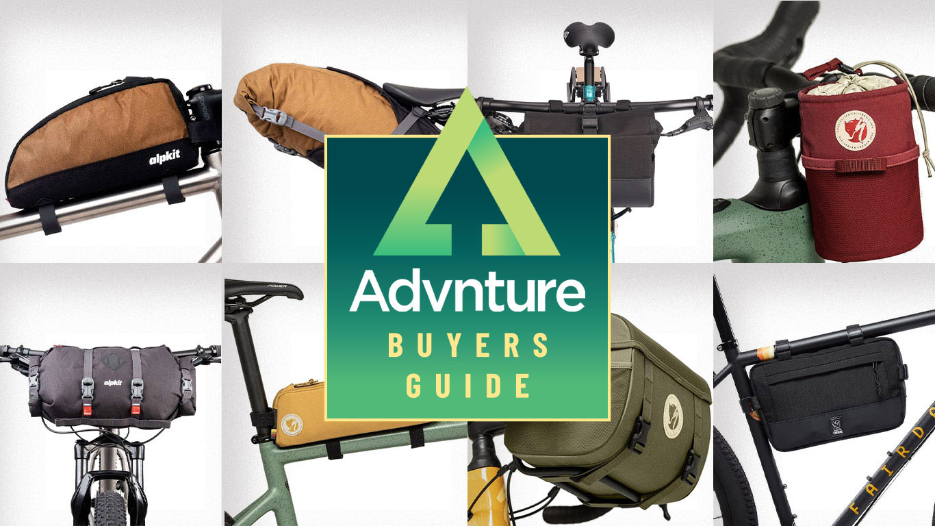 Collage of eight of the best bikepacking bags