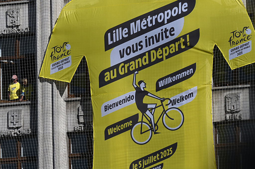 LILLE, FRANCE - JULY 03: Decoration during the team presentation prior to the 112th Tour de France 2025 / #UCIWT / on July 03, 2025 in Lille, France. (Photo by Tim de Waele/Getty Images)