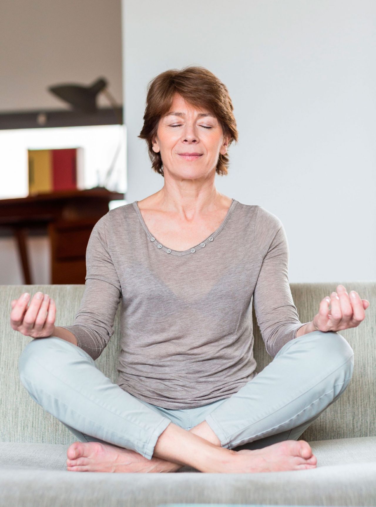 woman meditating