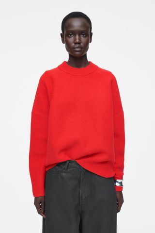 Oversized Boiled Merino Wool Jumper