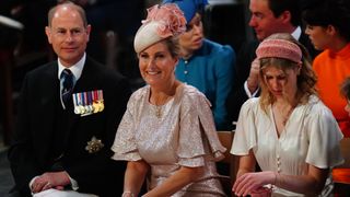 Prince Edward, Duchess Sophie and Lady Louise Windsor attend the National Service of Thanksgiving to Celebrate the Platinum Jubilee