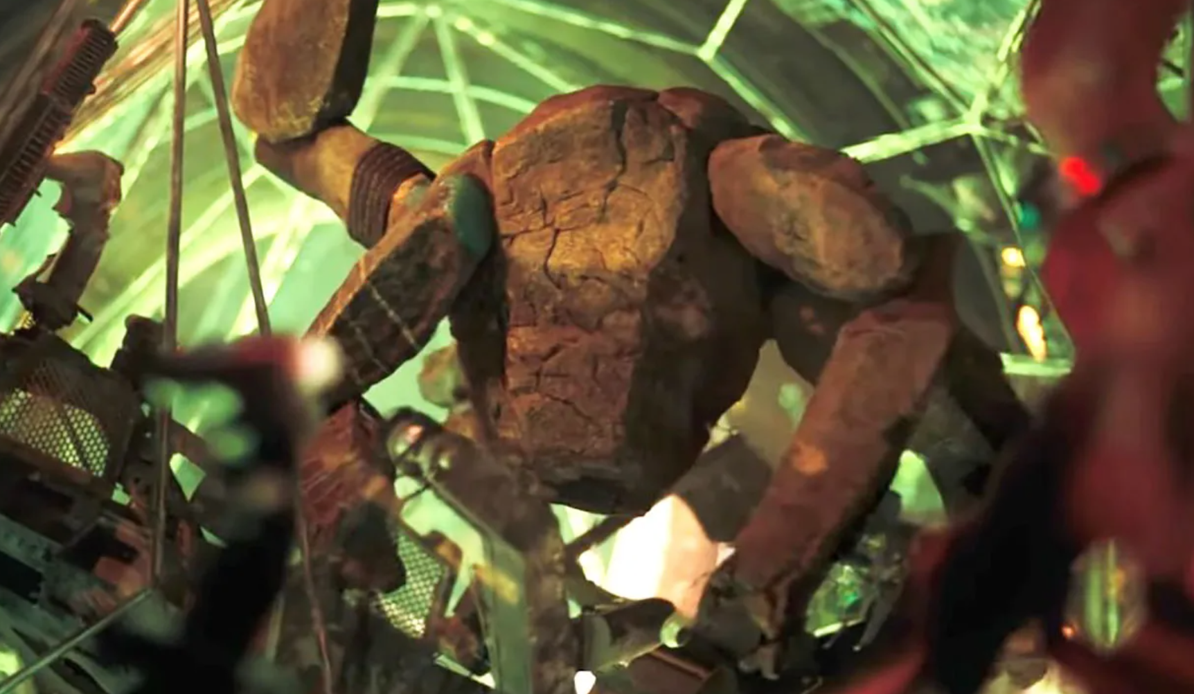 uma criatura alienígena tarântula parecida com uma rocha