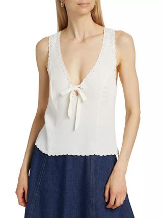 Reformation, Marlena Eyelet Top