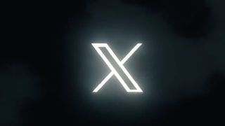 White X against a black background as Twitter's new logo