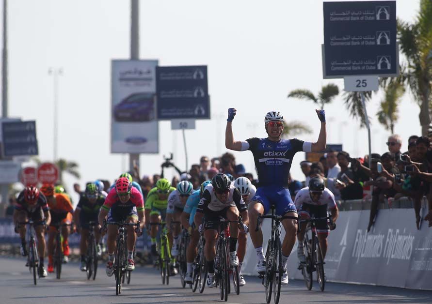 Marcel Kittel beats Mark Cavendish on stage 1 of the Dubai Tour