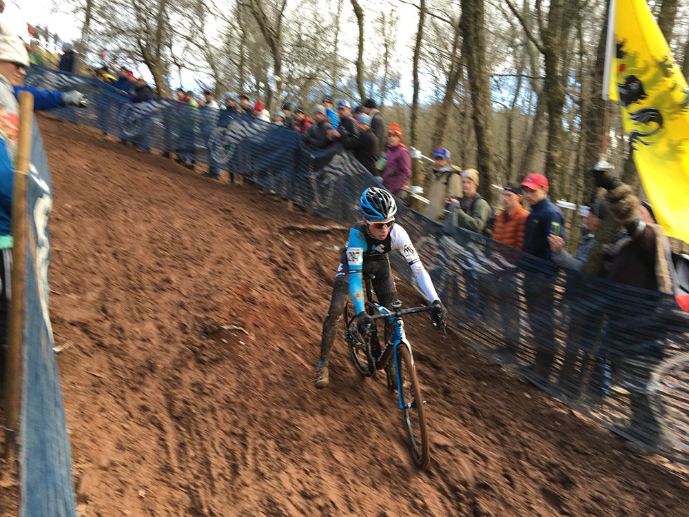 Caleb Swartz tests the traction