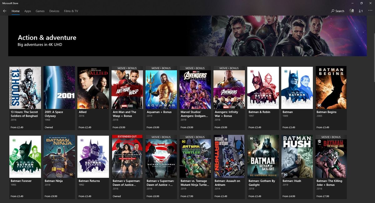 Microsoft Movies & TV seems to be getting more 4K movies outside of the ...