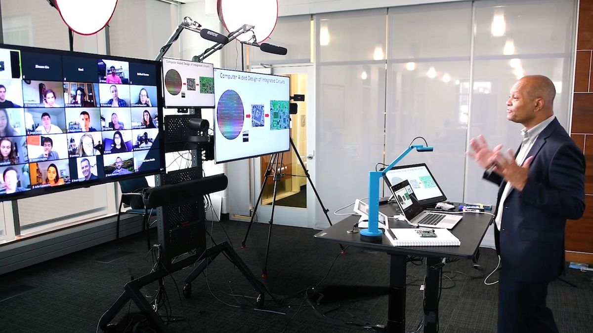 Pop-up studio at Johns Hopkins Whiting School of Engineering