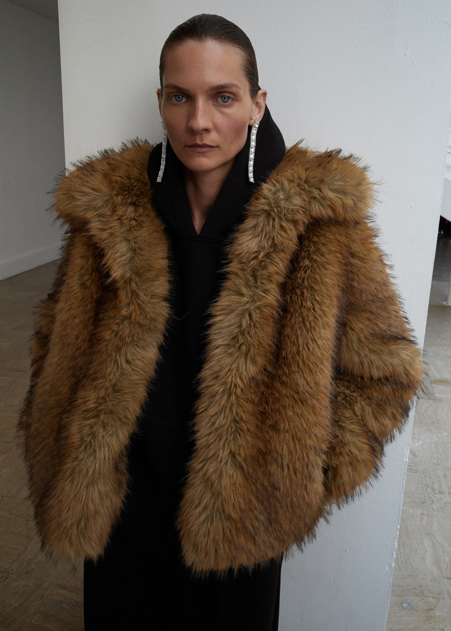 Faux-Fur Jacket With Lapels - Women | Mango Usa