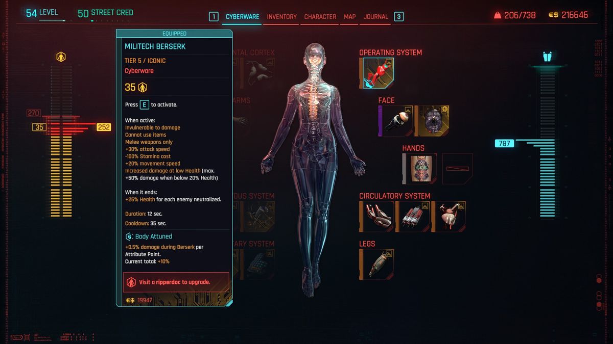 Cyberpunk 2077 Gorilla Arms - Berserk