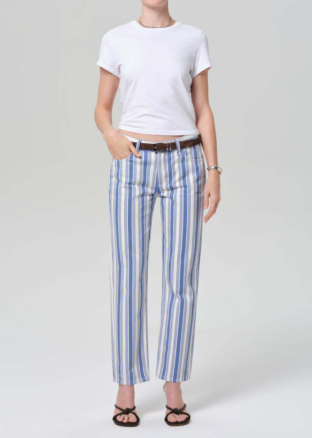 Anissa Straight Leg in Mar Stripe - 23 / Mar Stripe