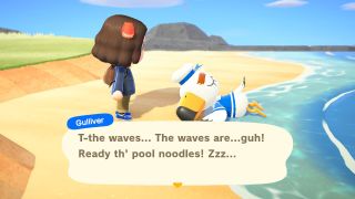 Animal Crossing New Horizons Gulliver Beached