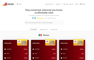 Airalo Mexico landing page