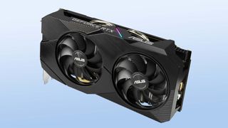 ASUS Dual GeForce RTX 2060 EVO 12GB graphics card pictured from the front