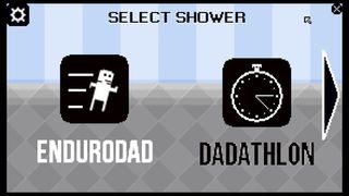 Shower with your dad simulator, mode select. Enduradad or Dadathalon.