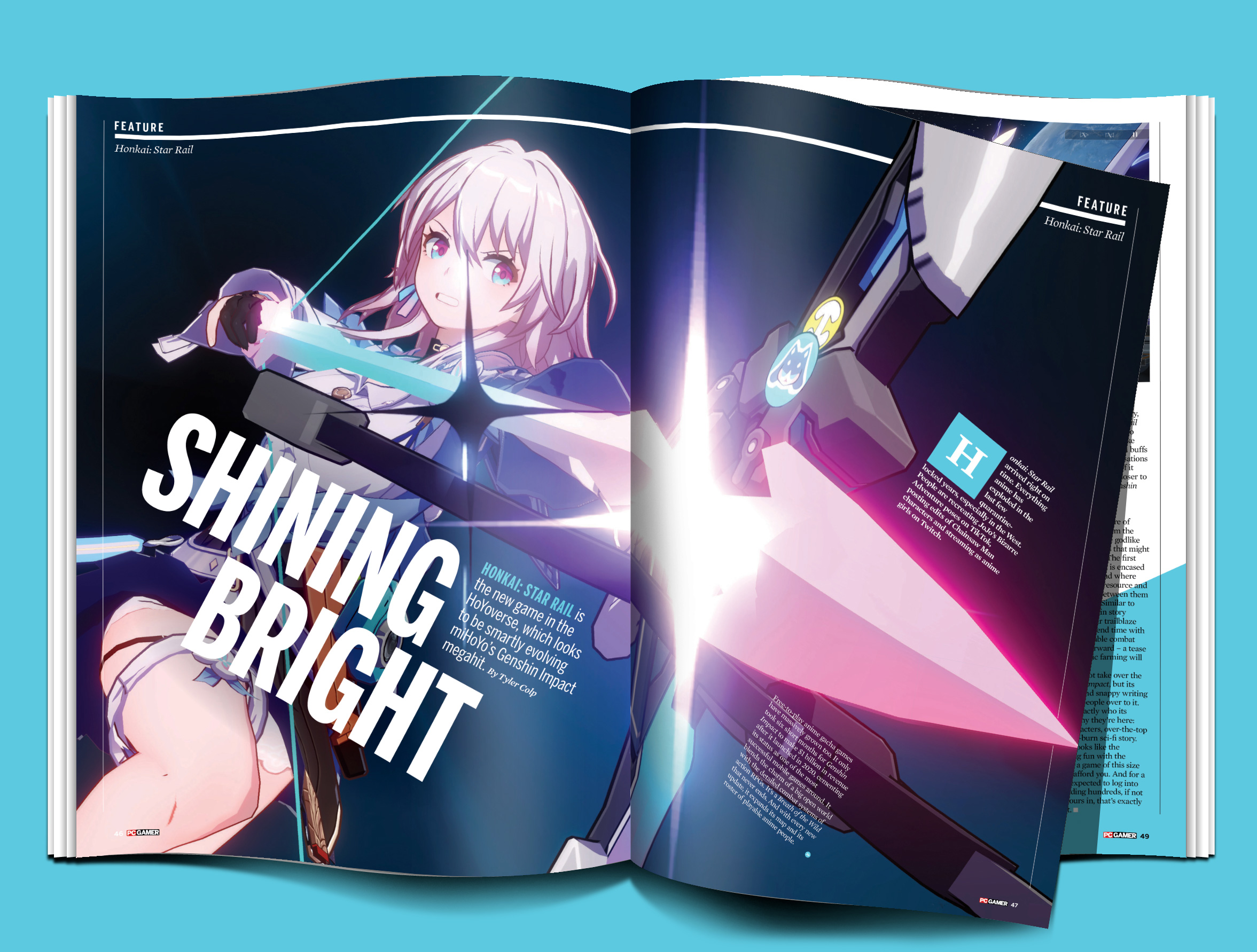 PC Gamer Magazine Honkai Star Rail feature