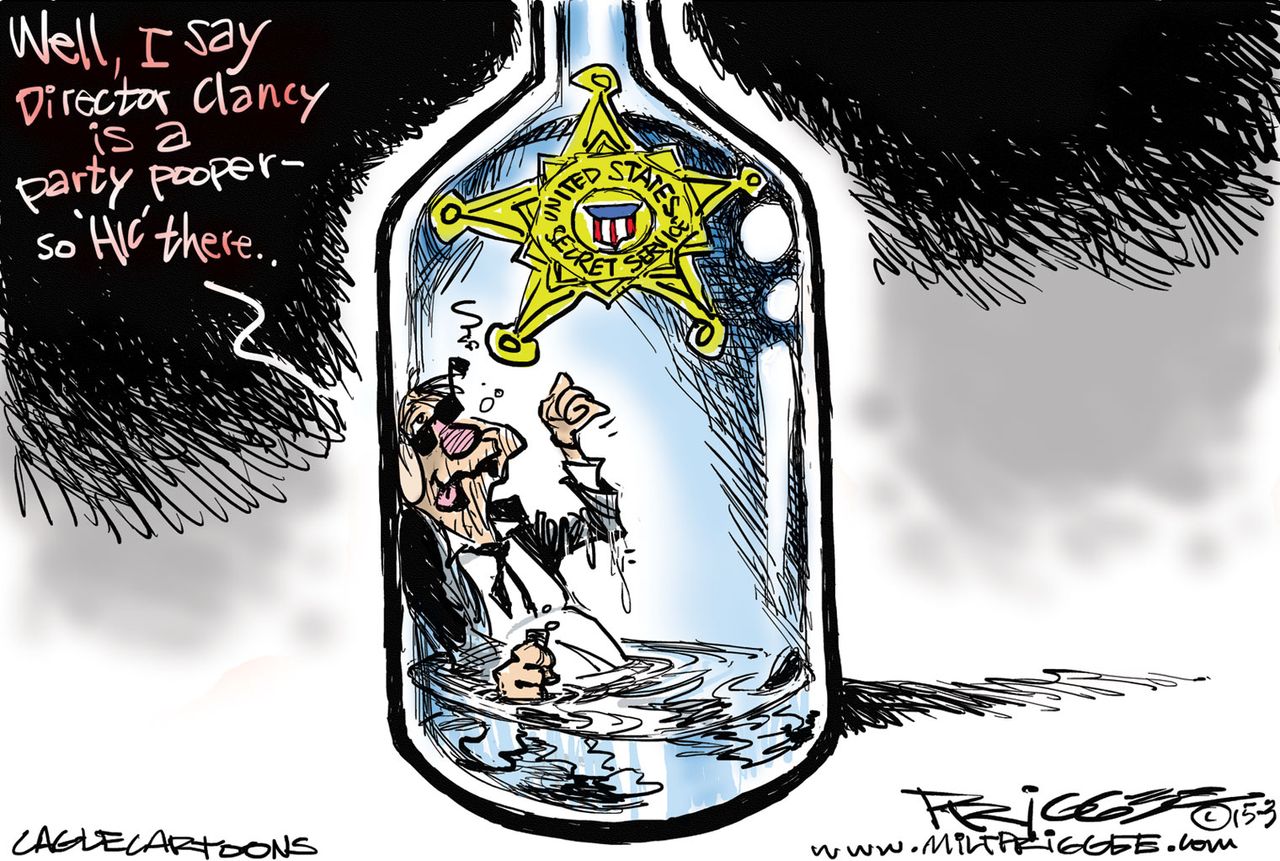 Political cartoon U.S. Secret Service