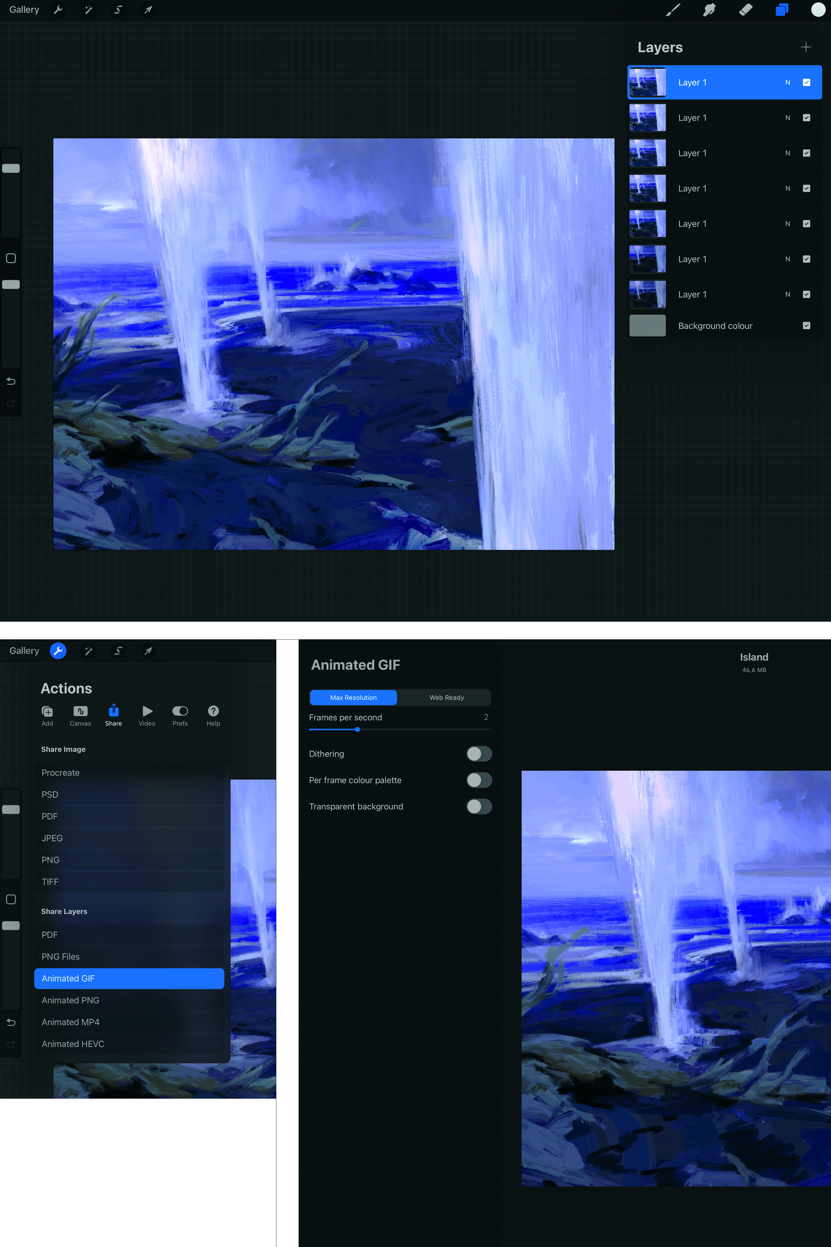Procreate environment art tips
