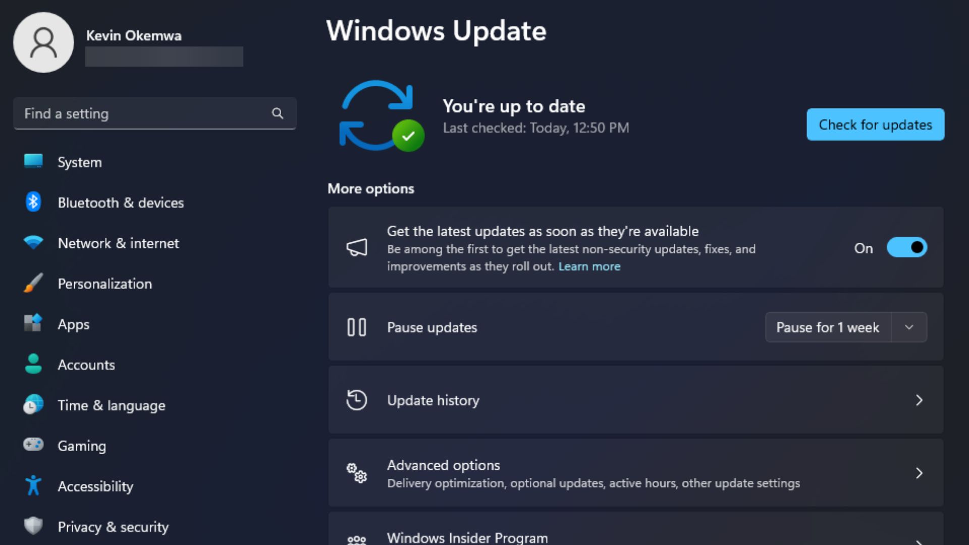 Erhalten Sie Updates, sobald sie verfügbar sind – Windows 11